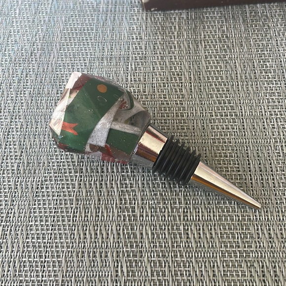 XMAS Handmade Festive Holiday Diamond Top Wine Stop Short - Picture 6 of 13